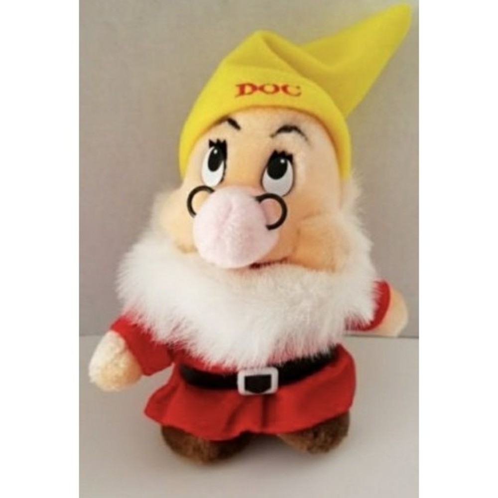 Disney's Doc Dwarf stuffed animal plush 8" tall snow white dwarf *